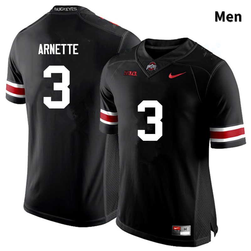 Ohio State Buckeyes Damon Arnette Men's #3 Black Game Stitched College Football Jersey